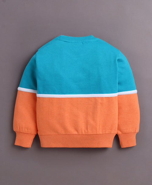 Blue Girls Full Sleeves Cotton Sweatshirt