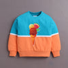 Blue Girls Full Sleeves Cotton Sweatshirt
