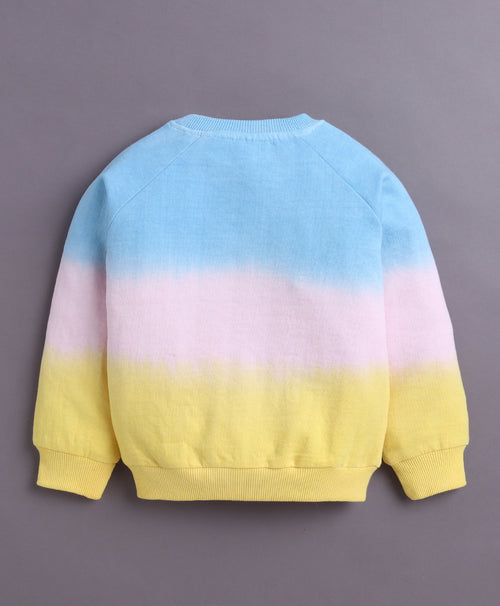 Girls Cotton Blend Heart Shaped Sunglasses Sweatshirt - Multi