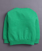 Bumzee Green Graphic Print Sweatshirt, Full Sleeves, Cotton Blend (Style Peb10875)