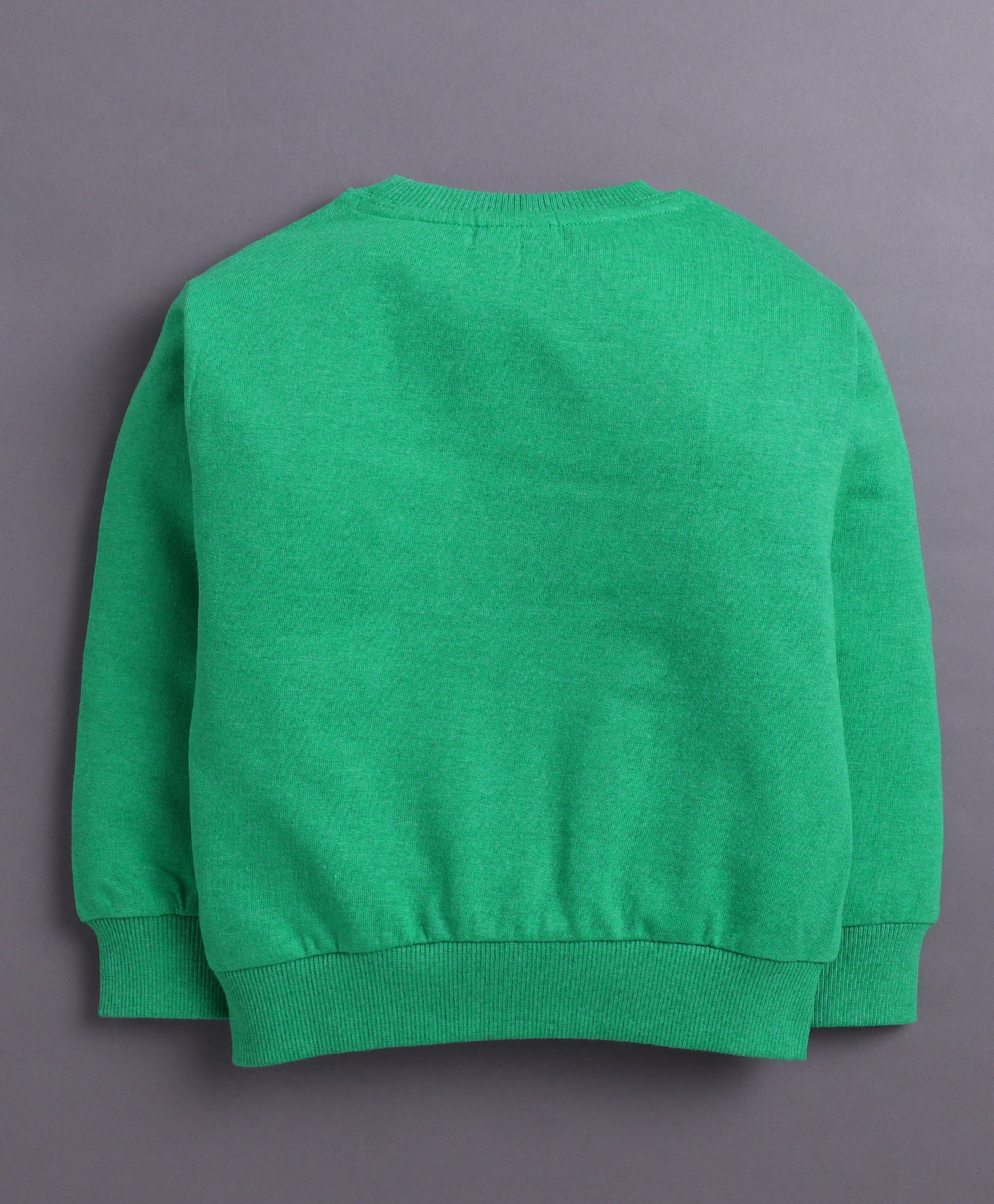Green Girls Full Sleeves Cotton Sweatshirt