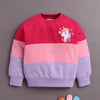Pink Girls Full Sleeves Cotton Sweatshirt