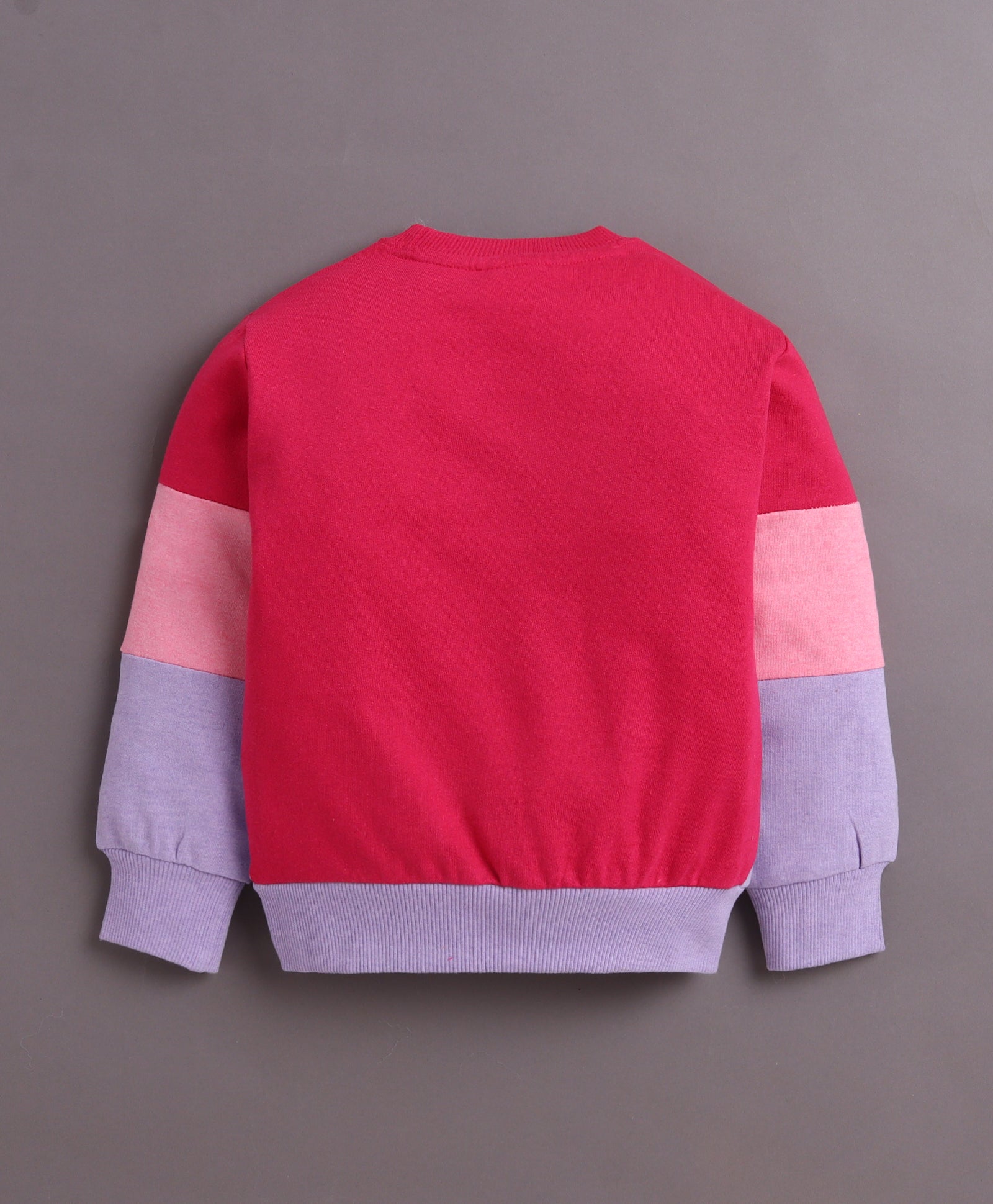 Pink Girls Full Sleeves Cotton Sweatshirt