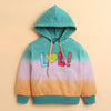 Multi Girls Full Sleeves Cotton Hooded Sweatshirt