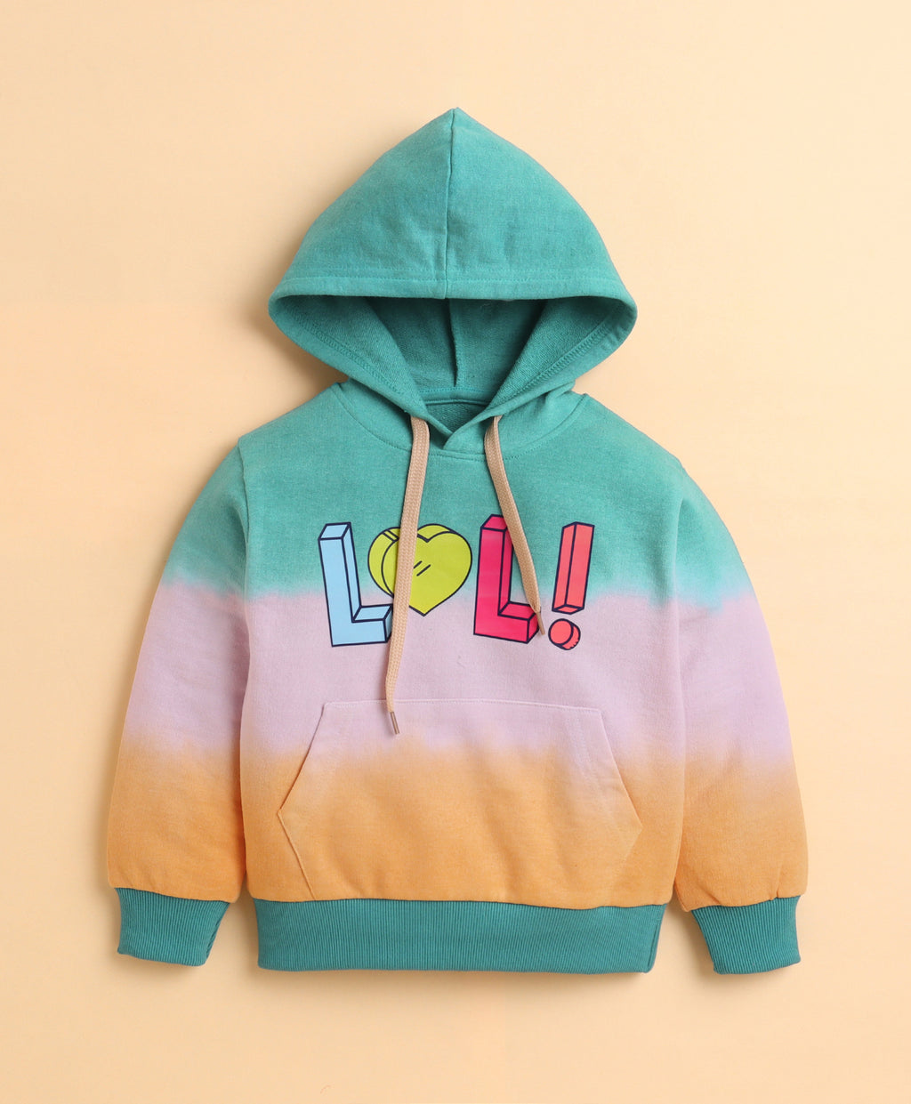 Bumzee Multi Colourblock Sweatshirt, Full Sleeves, Cotton Blend, Hooded (Style Peb10878)