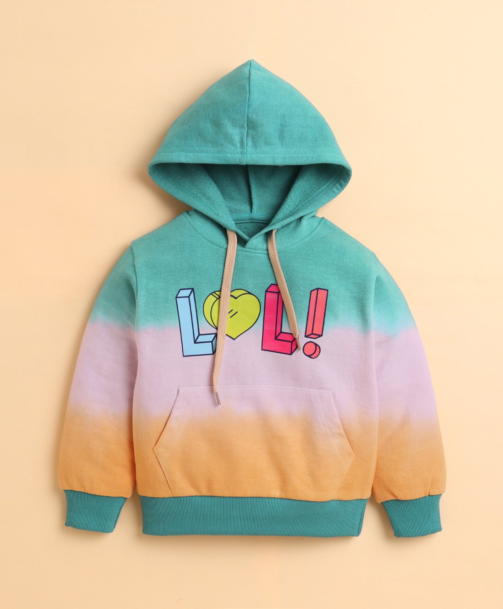 Multi Girls Full Sleeves Cotton Hooded Sweatshirt
