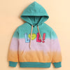 Multi Girls Full Sleeves Cotton Hooded Sweatshirt