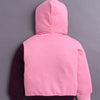 Pink & Wine Girls Full Sleeves Cotton Hooded Sweatshirt
