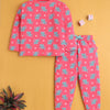 Pink Girls Full Sleeves Cotton T-Shirt & Pyjama Set
