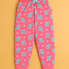 Pink Girls Full Sleeves Cotton T-Shirt & Pyjama Set