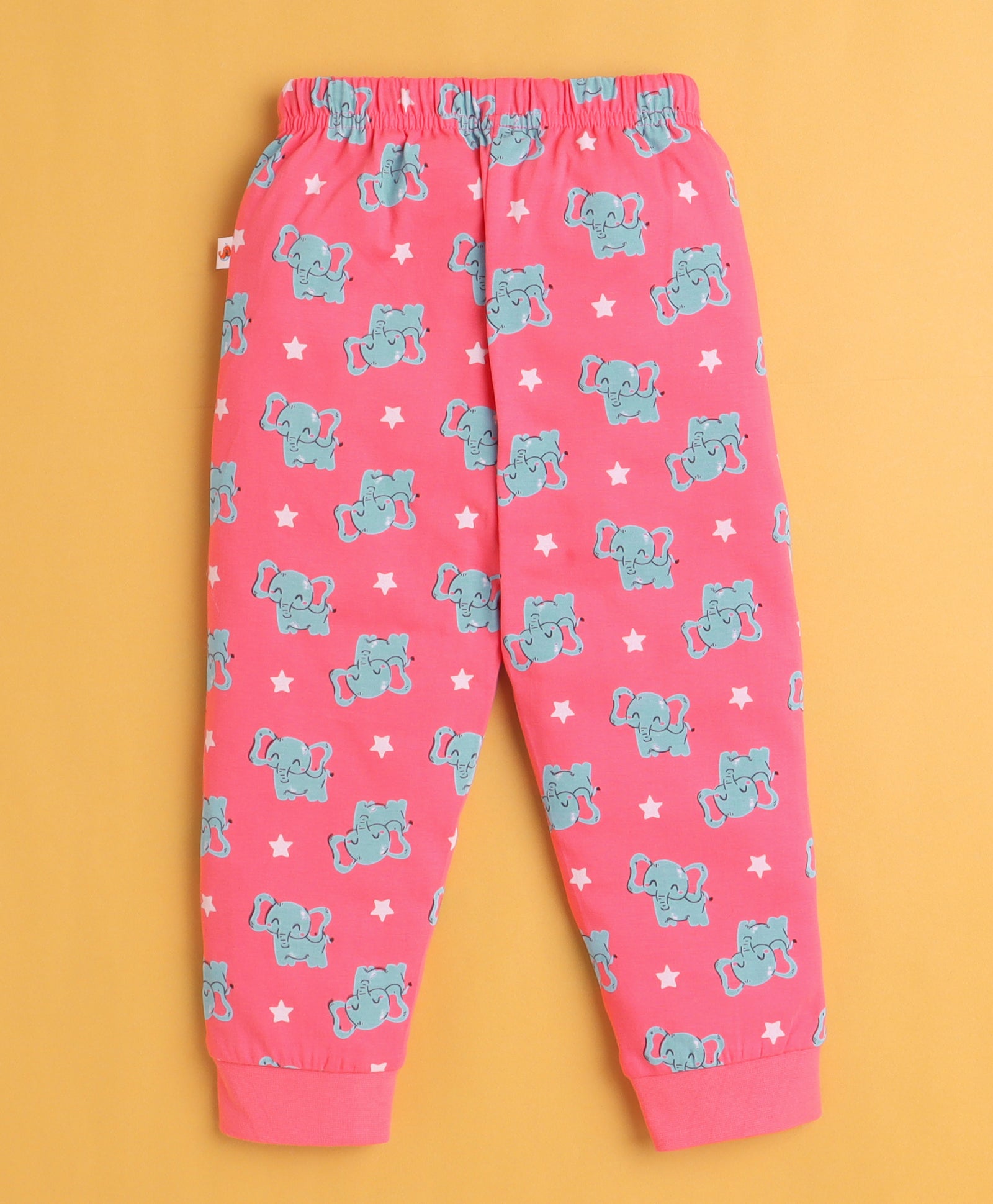 Pink Girls Full Sleeves Cotton T-Shirt & Pyjama Set