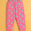 Pink Girls Full Sleeves Cotton T-Shirt & Pyjama Set