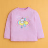 Lilac Girls Full Sleeves Cotton T-Shirt & Pyjama Set