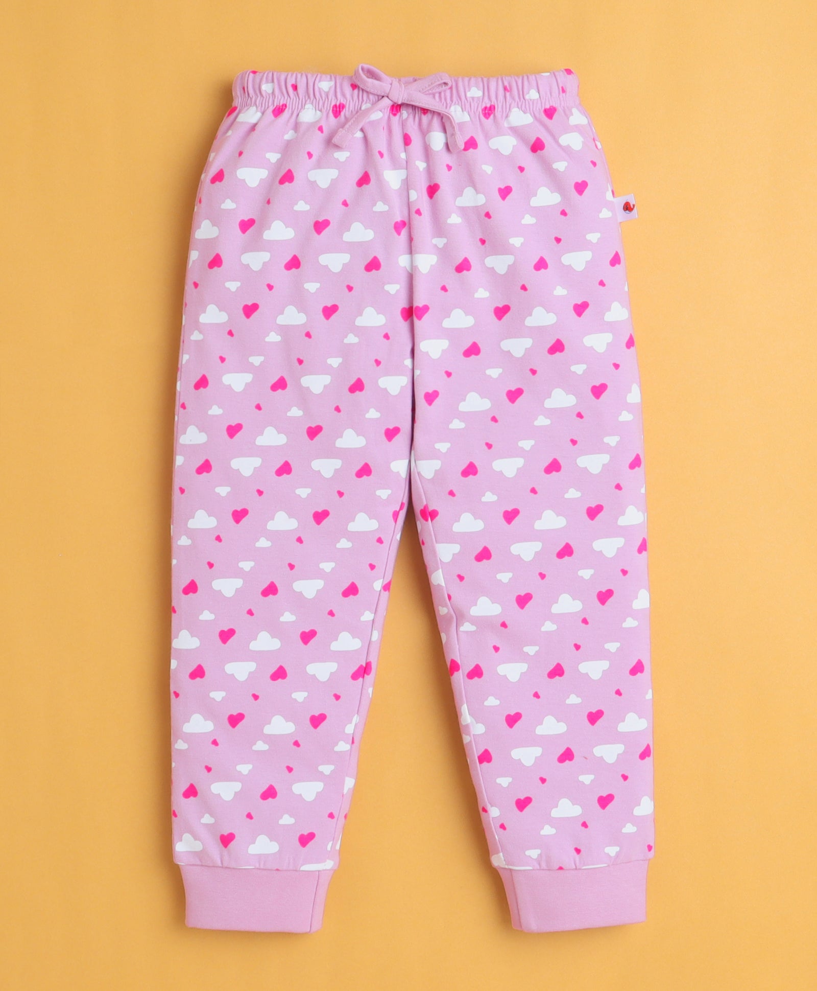 Lilac Girls Full Sleeves Cotton T-Shirt & Pyjama Set