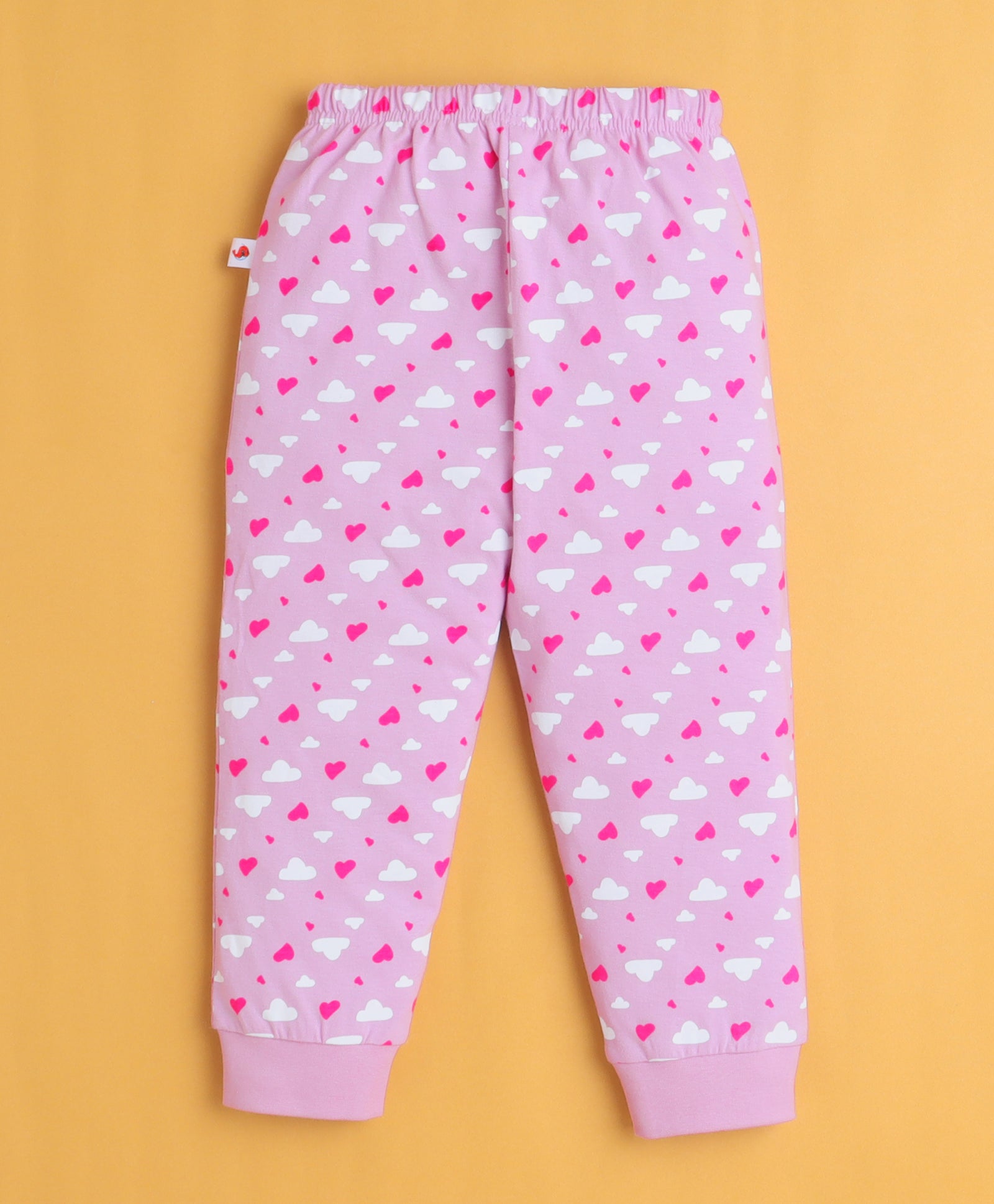 Lilac Girls Full Sleeves Cotton T-Shirt & Pyjama Set
