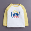 Yellow & White Boys Full Sleeves Cotton T-Shirt & Pyjama Set