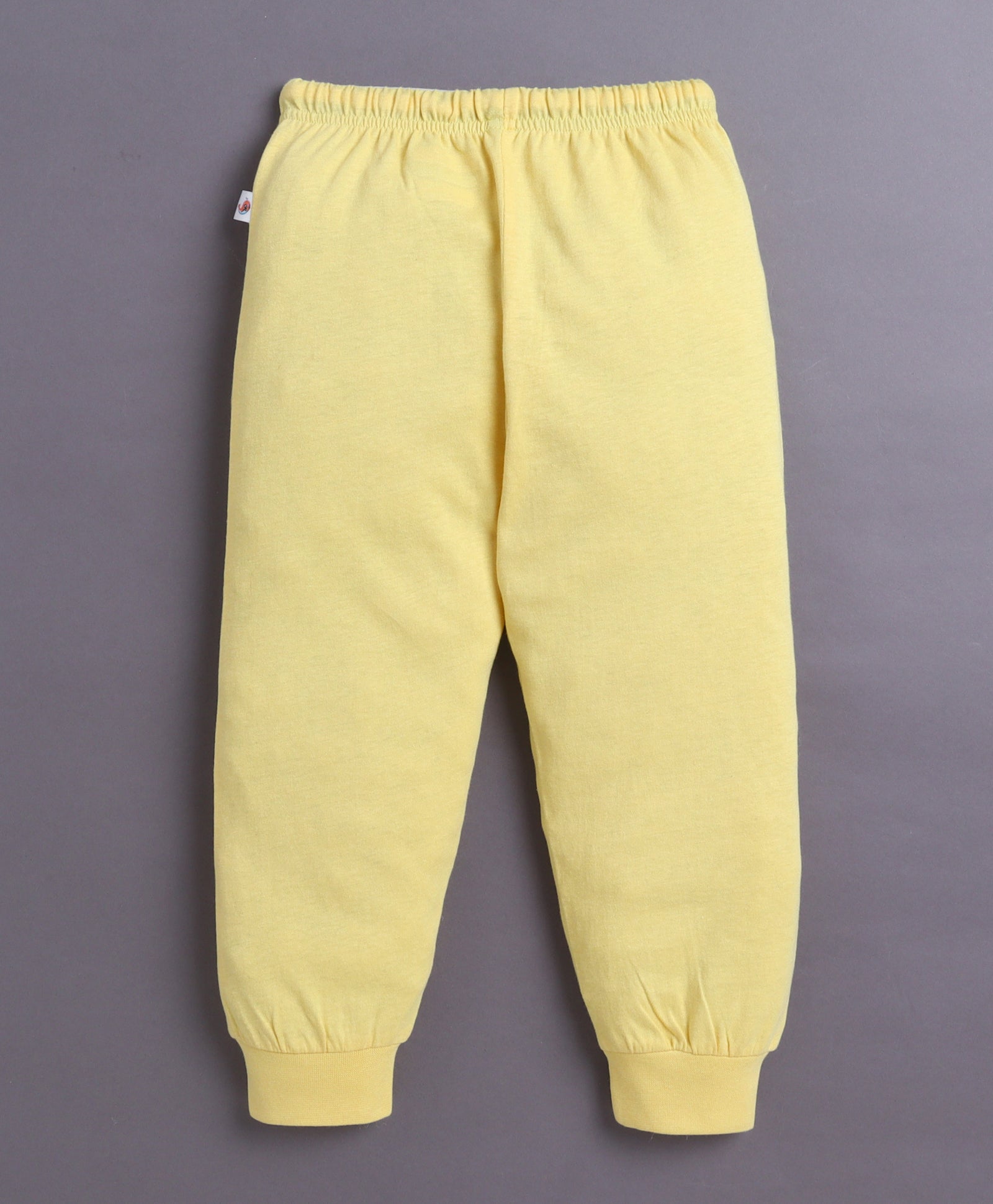 Yellow & White Boys Full Sleeves Cotton T-Shirt & Pyjama Set