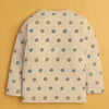 Beige Girls Full Sleeves Cotton T-Shirt & Pyjama Set