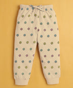 Bumzee Beige Floral Print T-Shirt & Pyjama Set, Full Sleeves, 100% Cotton