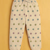 Beige Girls Full Sleeves Cotton T-Shirt & Pyjama Set