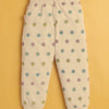 Beige Girls Full Sleeves Cotton T-Shirt & Pyjama Set