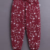 Wine Girls Full Sleeves Cotton T-Shirt & Pyjama Set