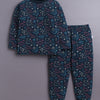 Navy Boys Full Sleeves Cotton T-Shirt & Pyjama Set