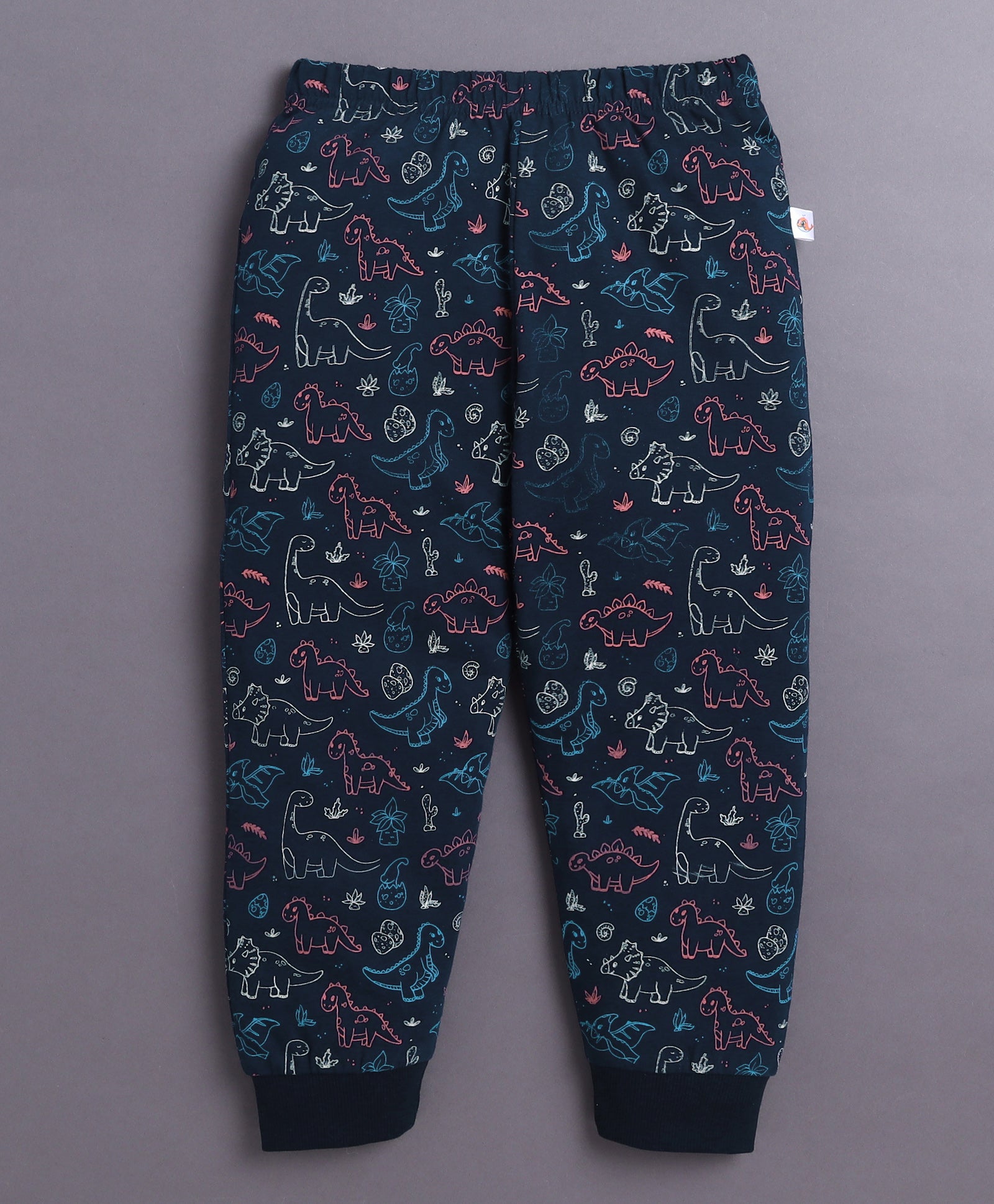 Navy Boys Full Sleeves Cotton T-Shirt & Pyjama Set