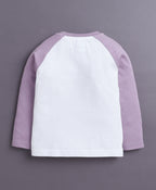 Bumzee Lavender & White Animal Print T-Shirt & Pyjama Set, Full Sleeves