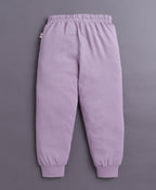 Bumzee Lavender & White Animal Print T-Shirt & Pyjama Set, Full Sleeves