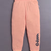 Navy & Pink Girls Full Sleeves Cotton T-Shirt & Pyjama Set
