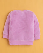 Bumzee Lilac & Blue Embroidered Sweatshirt & Jogger Set, Full Sleeves