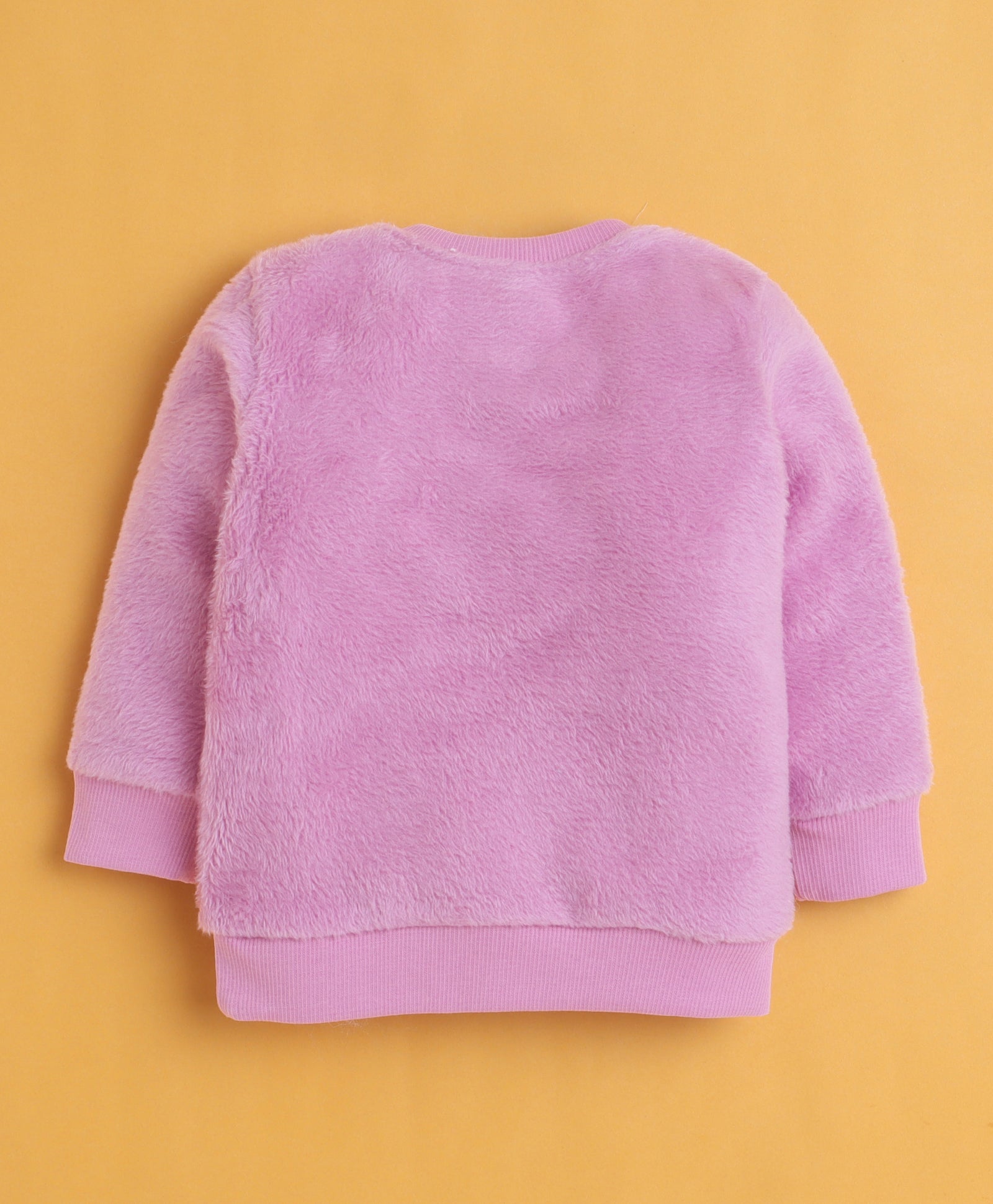 Lilac & Blue Girls Full Sleeves Sweatshirt & Jogger Set