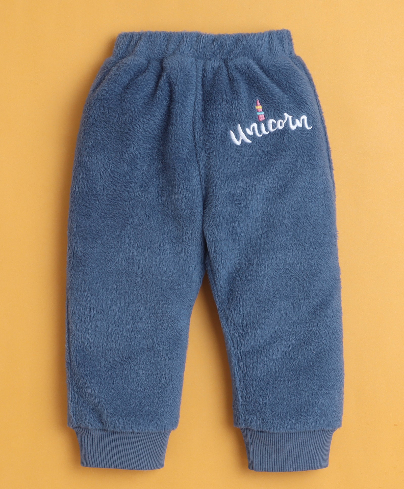 Lilac & Blue Girls Full Sleeves Sweatshirt & Jogger Set