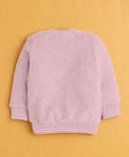Bumzee Mauve & Pink Embroidered Sweatshirt & Jogger Set, Full Sleeves