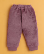 Bumzee Mauve & Pink Embroidered Sweatshirt & Jogger Set, Full Sleeves