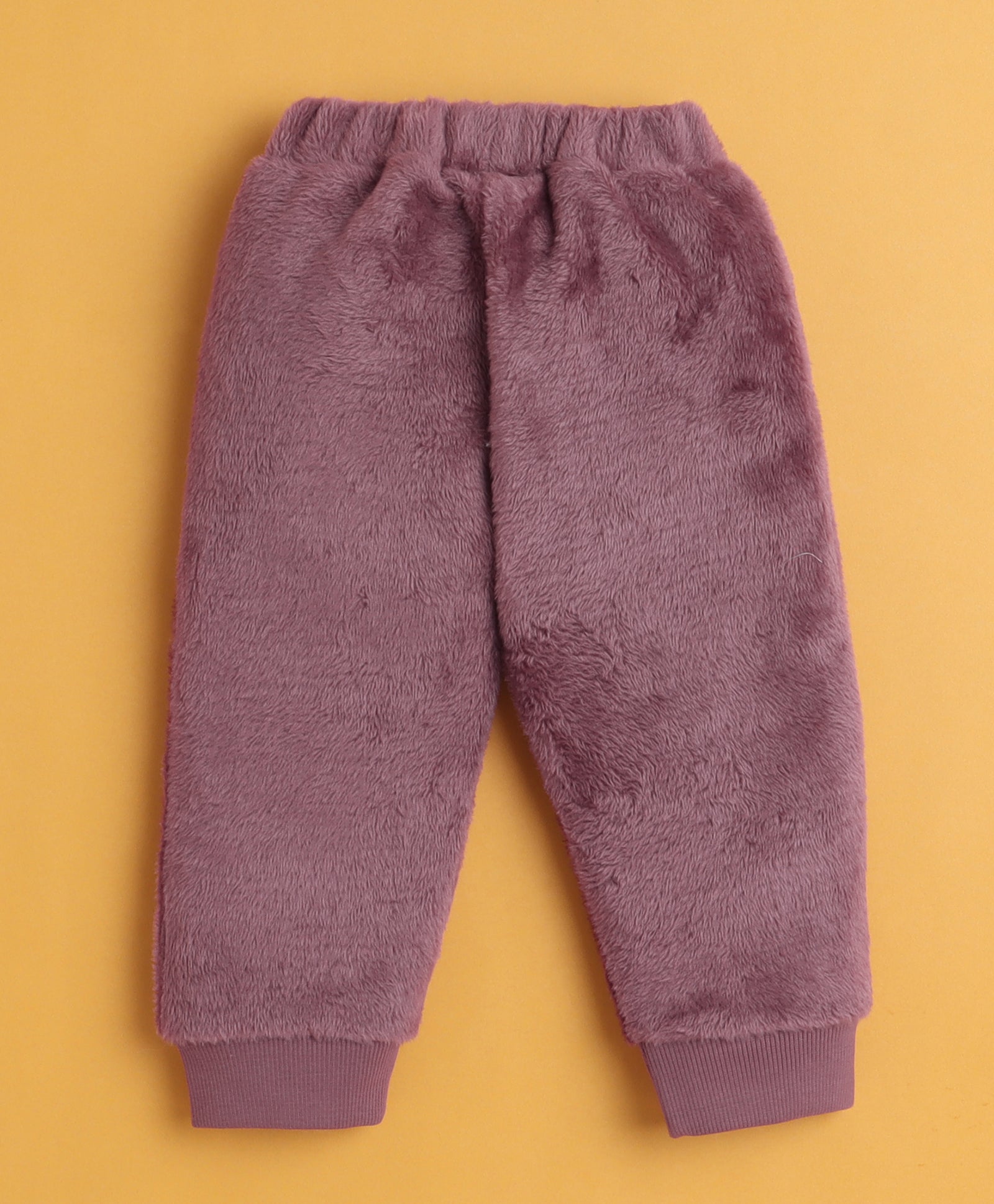 Mauve & Pink Girls Full Sleeves Sweatshirt & Jogger Set