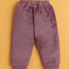 Mauve & Pink Girls Full Sleeves Sweatshirt & Jogger Set