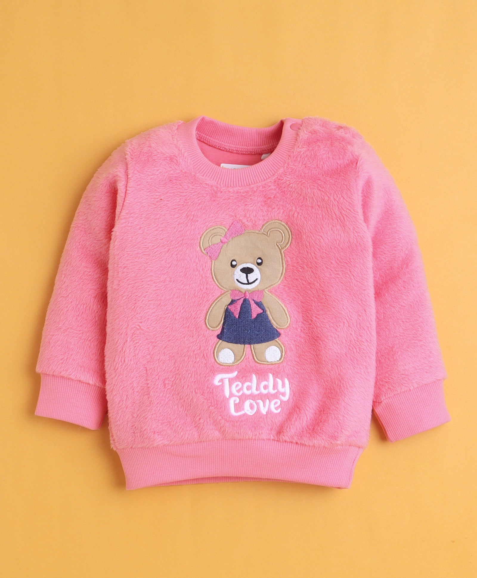 Pink & Sky Blue Girls Full Sleeves Sweatshirt & Jogger Set