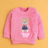 Pink & Sky Blue Girls Full Sleeves Sweatshirt & Jogger Set