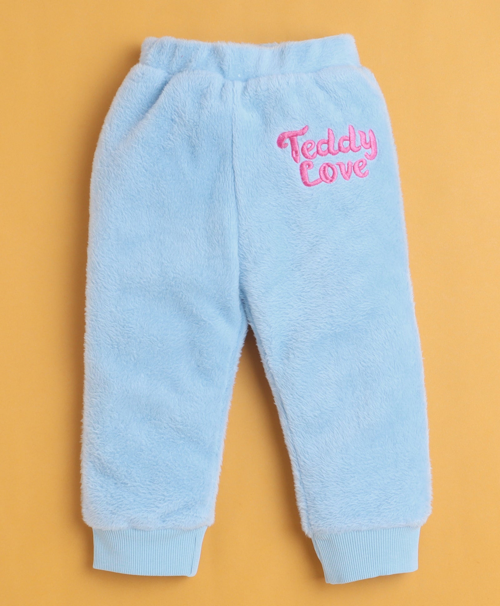 Pink & Sky Blue Girls Full Sleeves Sweatshirt & Jogger Set