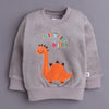 Grey & Navy Boys Full Sleeves Sweatshirt & Jogger Set