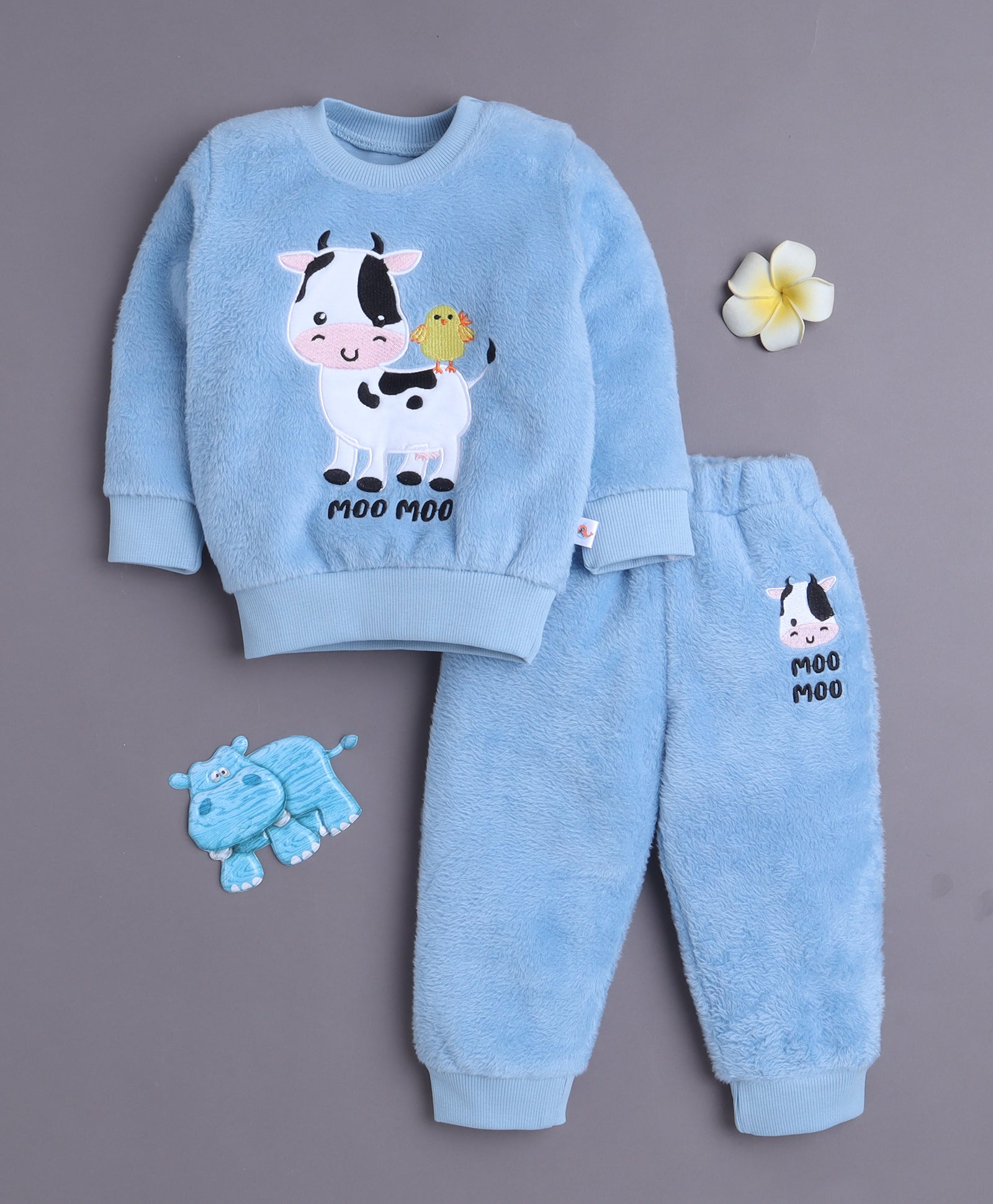 Blue Boys Full Sleeves Sweatshirt & Jogger Set