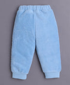 Bumzee Blue Embroidered Sweatshirt & Jogger Set, Full Sleeves