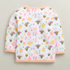 Peach & White Baby Girls Full Sleeves Jabla & Pyjama Set