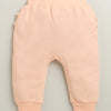 Peach & White Baby Girls Full Sleeves Jabla & Pyjama Set