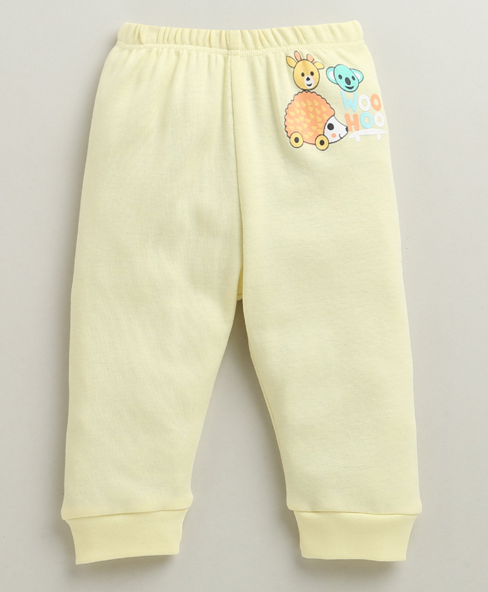 Yellow & White Baby Boys Full Sleeves Jabla & Pyjama Set