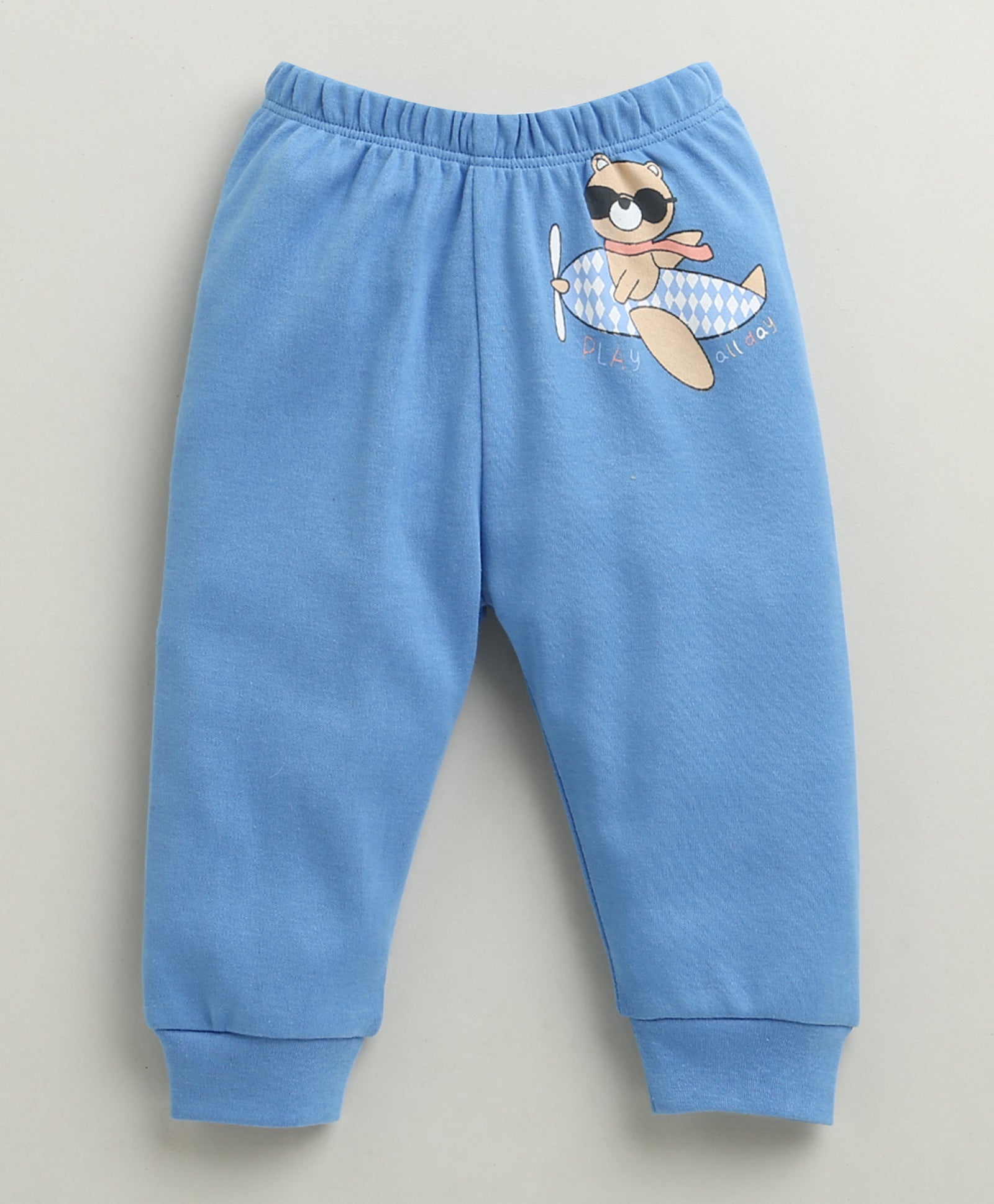Blue & White Baby Boys Full Sleeves Jabla & Pyjama Set