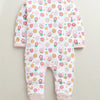 Pink & White Baby Girls Full Sleeves Cotton Sleepsuit