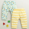 Sky Blue & Yellow Baby Boys Diaper Pants / Leggings / Pyjamas Pack Of 2